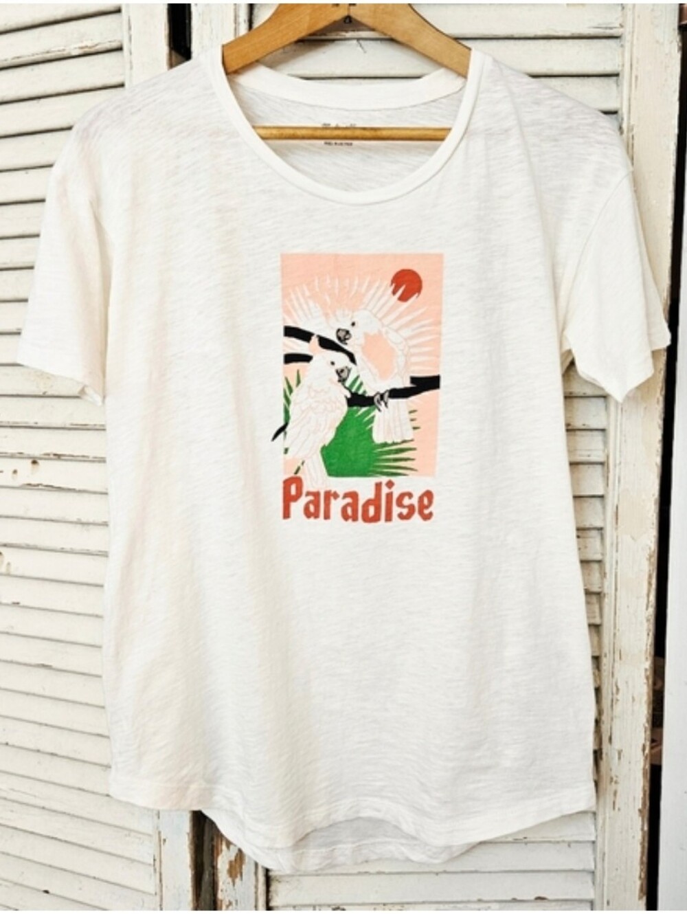 Madewell Lightweight 100% Cotton Birds Of Paradise Tee XS